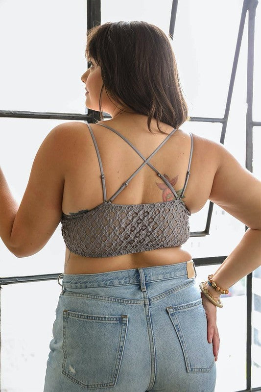 You're With Me Crochet Lace Bralette