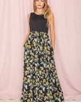 Sleeveless Floral Maxi Dress