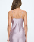 Renee C Made in USA Silky Satin Tank Top