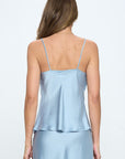 Renee C Made in USA Silky Satin Tank Top