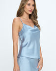 Renee C Made in USA Silky Satin Tank Top