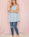 Chambray Baby Doll Tunic