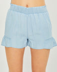 Love Tree Woven Solid Shorts