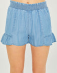 Love Tree Woven Solid Shorts