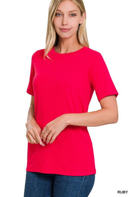 Zenana Short Sleeve Round Neck Tee