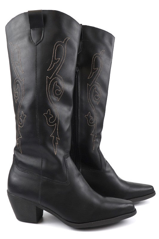 Beautiful Western Style Tall Boots