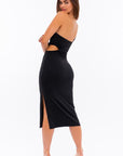 LE LIS One Shoulder Midi Dress