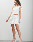 Do + Be Collection Side Ruched Ruffle Skort