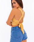 LE LIS Back Tie Crop Top