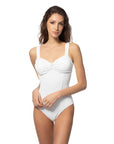 Textured Solid One Piece Swimsuit