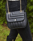 Vegan Leather Quilted Flap Bag - Online Only