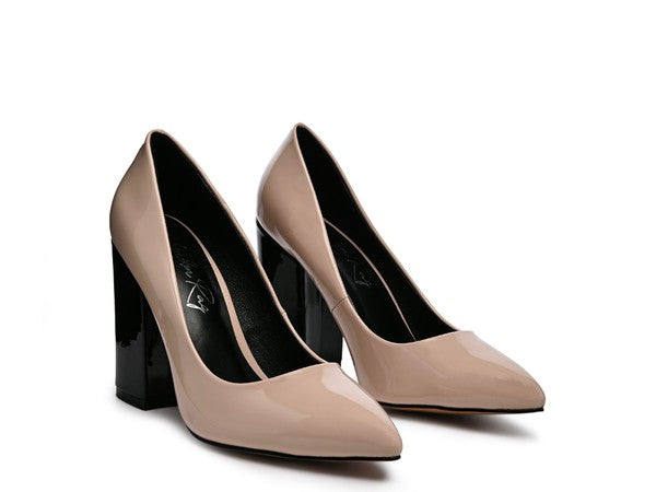 Kamira Block Heeled Formal Pumps