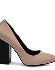 Kamira Block Heeled Formal Pumps