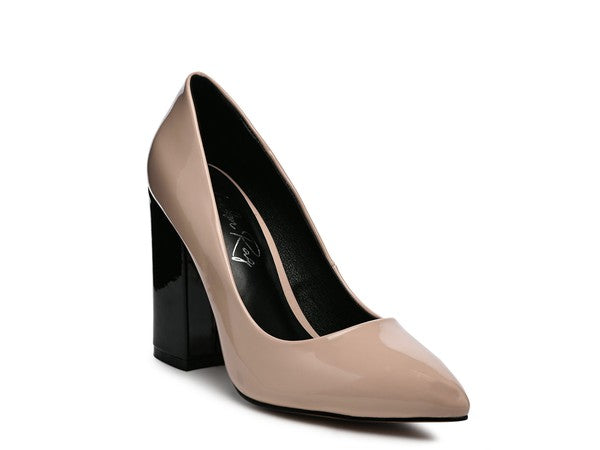 Kamira Block Heeled Formal Pumps