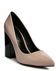 Kamira Block Heeled Formal Pumps