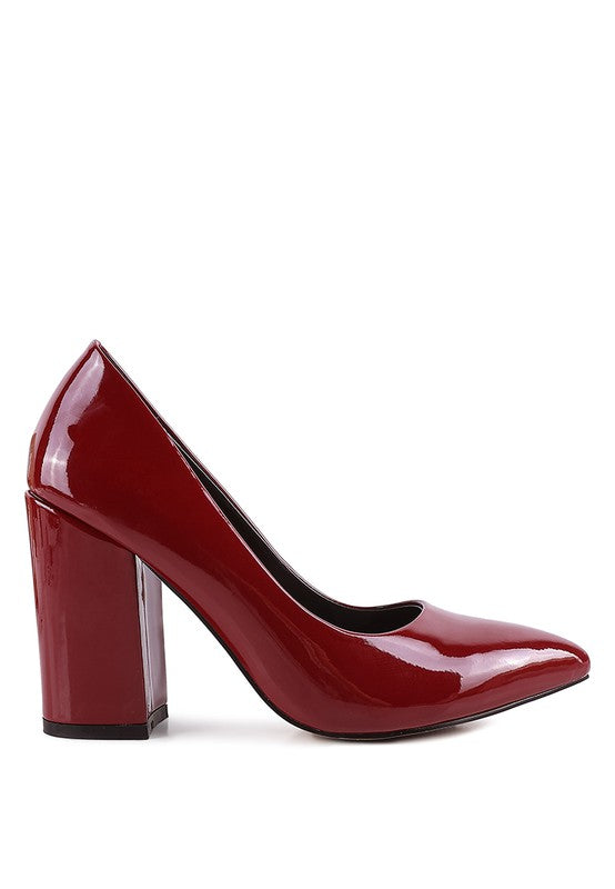 Kamira Block Heeled Formal Pumps