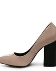 Kamira Block Heeled Formal Pumps