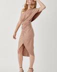 Mustard Seed One Shoulder Drape Jersey Dress - Online Only