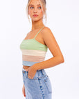 LE LIS Lettuce Hem Detail Spaghetti Top