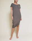 Fabina Bamboo Asymmetric Dolman Dress with Pockets