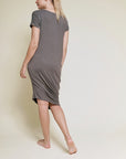 Fabina Bamboo Asymmetric Dolman Dress with Pockets