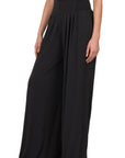 Zenana Smocked Waist Wide Leg Pant - Online Only