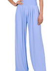 Zenana Smocked Waist Wide Leg Pant - Online Only