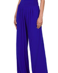 Zenana Smocked Waist Wide Leg Pant - Online Only