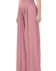 Zenana Smocked Waist Wide Leg Pant - Online Only