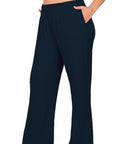 Zenana Plus Drawstring Lounge Pants in Black - Online Only