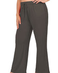 Zenana Plus Drawstring Lounge Pants in Black - My Pampered Life Seattle