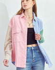 Jade By Jane Color Block Shacket