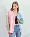 Jade By Jane Color Block Shacket