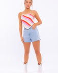 LE LIS Sleeveless Knit Cropped Top