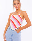 LE LIS Sleeveless Knit Cropped Top