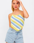 LE LIS Sleeveless Knit Cropped Top