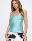 Renee C Made in USA Silky Satin Tank Top