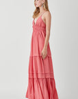 Mustard Seed Shirred Ruffle Maxi Dress - Online Only