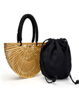 Vintage Bamboo Woven Handbag - Online Only