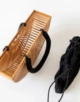 Vintage Bamboo Woven Handbag - Online Only