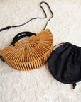 Vintage Bamboo Woven Handbag - Online Only