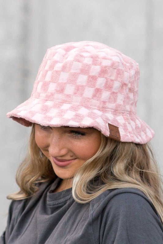 CC Checkered Terry Cloth Bucket