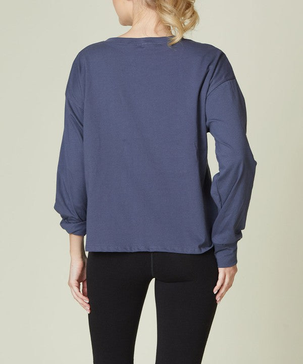 Fabina Cotton Oversized Long Sleeve Tee