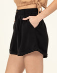 HYFVE Pleated Cuff Hem Shorts