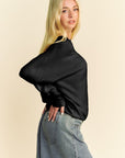 Davi & Dani Round Neck Batwing Sleeve Sweater