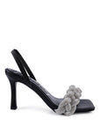 High Social Diamante Braided Trap Sandals