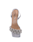 High Social Diamante Braided Trap Sandals