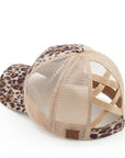 CC Faux Suede Leopard Hat Criss Cross