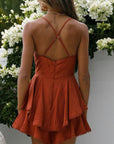 Sleeveless Surplice Romper - Online Only