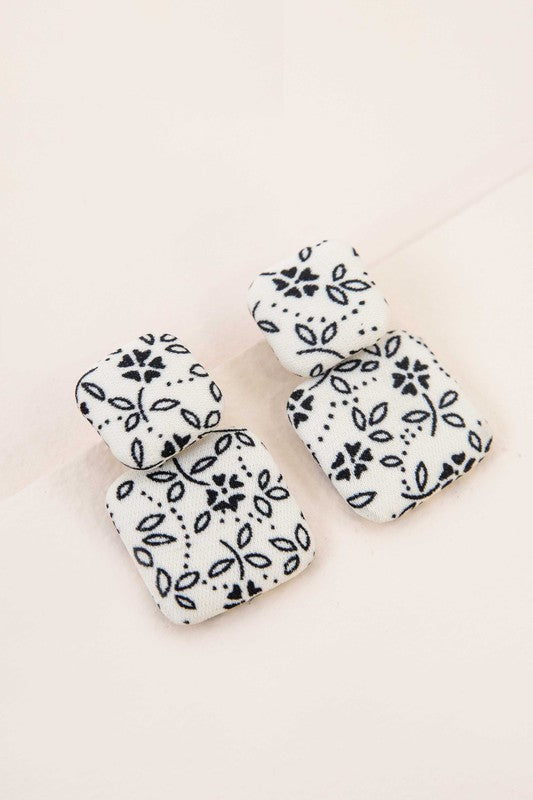 Textile Drop Earrings